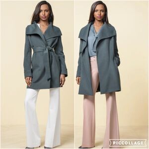 The Limited Green Wool Wrap Coat
